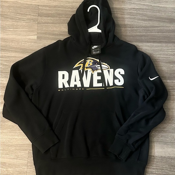 Nike Men's Black Baltimore Ravens Hoodie - Large - Picture 1 of 3
